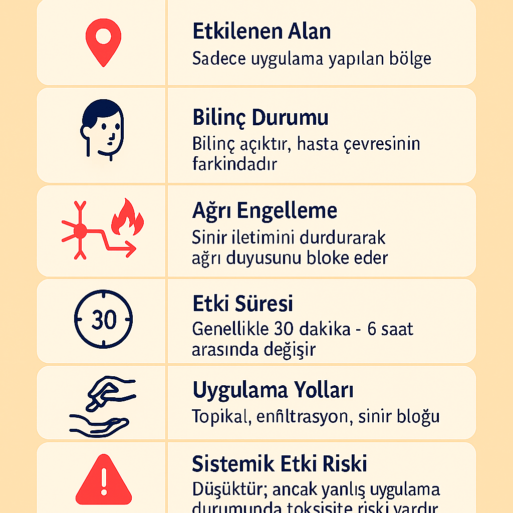 Lokal anestezinin özellikleri